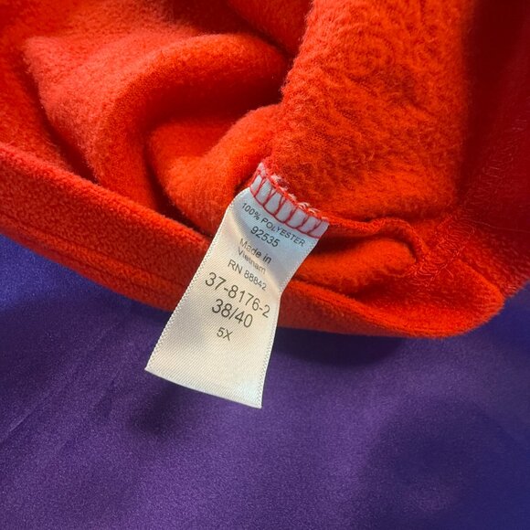 📌Woman Within Ferrari Red Microfleece Quarter-Zip Pullover 5X 38/40 - Picture 11 of 12